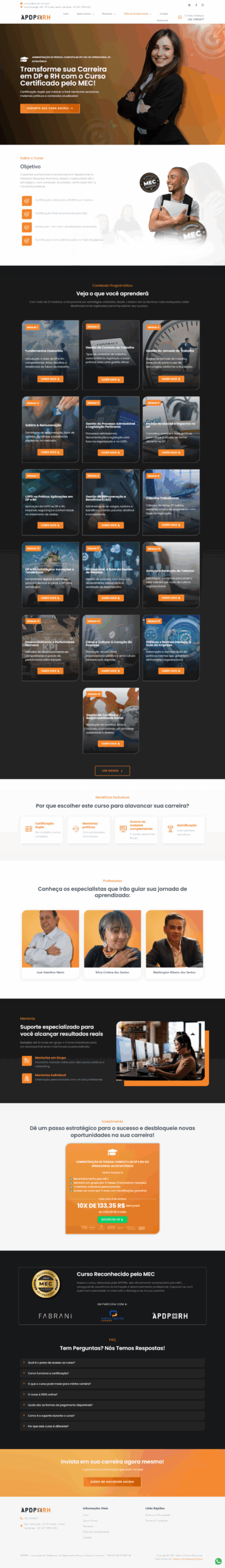 Curso Administração de Pessoal Completa em DP e RH