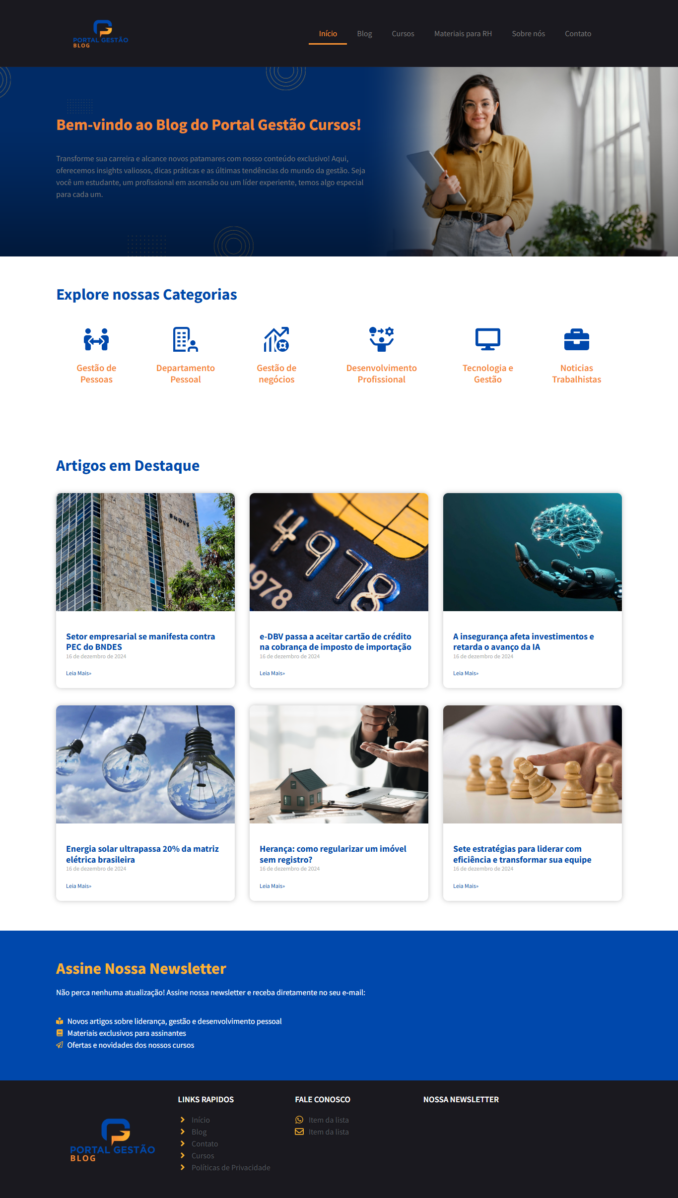 Blog  Portal Gestão